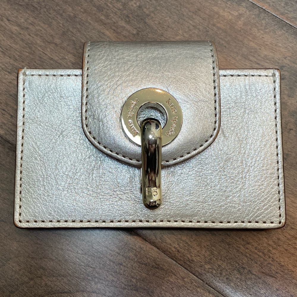 Kate Spade Silver leather Card Holder